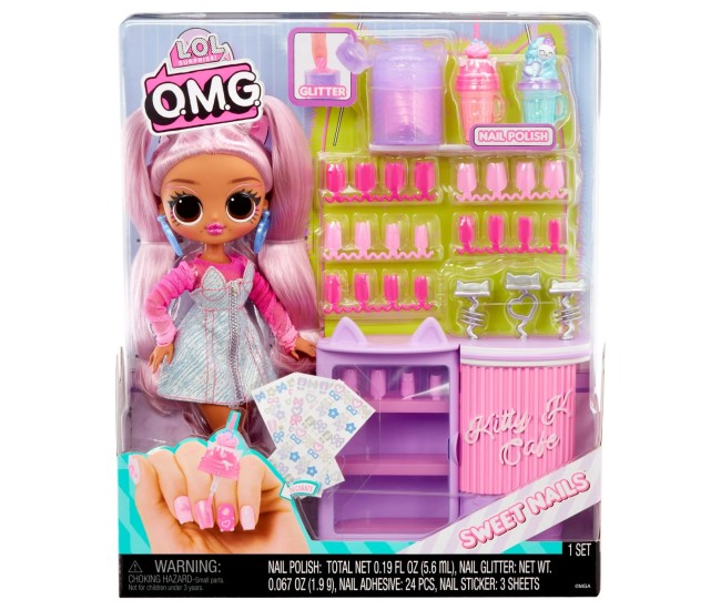 L.o.l. surprise! omg sweet nails kitty k cafÉ set papusa cu accesorii L.o.l. surprise! omg sweet nails kitty k cafÉ set papusa cu accesorii
