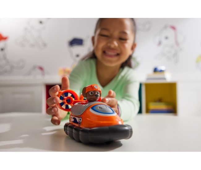 Patrula catelusilor set vehicul de baza hovercraft si figurina zuma Patrula catelusilor set vehicul de baza hovercraft si figurina zuma