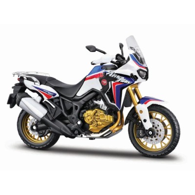 Maisto motocicleta metalica cu stand honda africa twin dct rosu scara 1 la 18