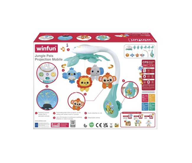 Winfun proiector mobil animalute din jungla Winfun proiector mobil animalute din jungla