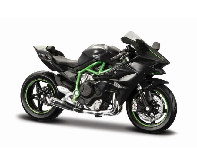Maisto motocicleta metalica cu stand editie spieciala kawasaki ninja h2r scara 1 la 18