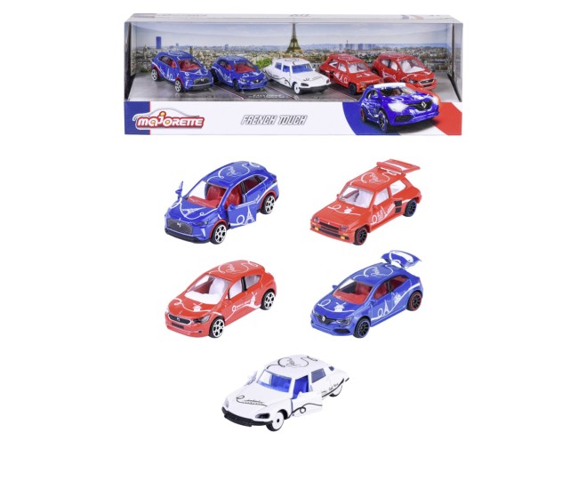 Majorette french touch set 5 masinute metalice scara 1:64 Majorette french touch set 5 masinute metalice scara 1:64