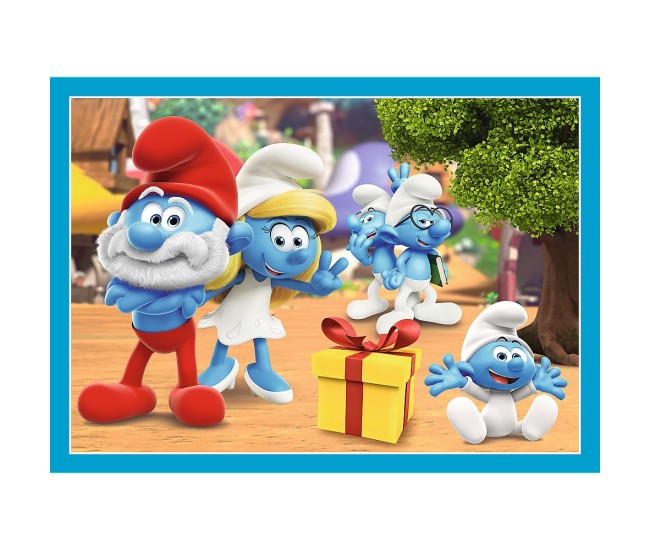 Puzzle trefl 4in1 strumfii satul strumfilor Puzzle trefl 4in1 strumfii satul strumfilor