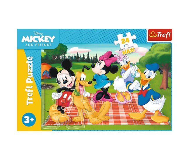 Puzzle trefl 24 maxi disney mickey mouse si prietenii preferatul lui mickey
