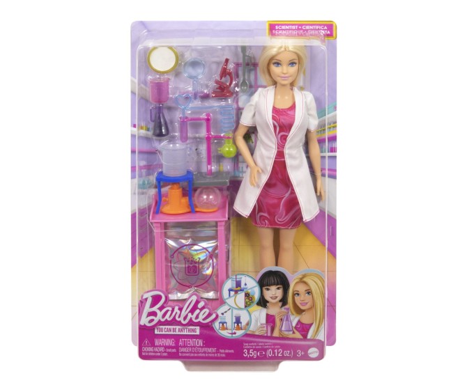 Barbie set de joaca papusa barbie face cariera om de stiinta