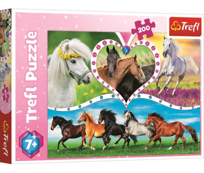 Puzzle trefl 200 frumosii cai Puzzle trefl 200 frumosii cai
