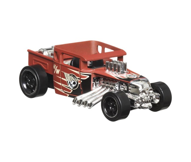 Hot wheels masinuta metalica cu sistem pull back bone shaker muscle mania scara 1 la 43 Hot wheels masinuta metalica cu sistem pull back bone shaker muscle mania scara 1 la 43