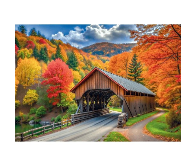 Puzzle trefl 1000 colectia sua splendoarea toamnei poster inclus Puzzle trefl 1000 colectia sua splendoarea toamnei poster inclus