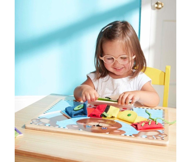 Melissa and doug set de joaca abilitati de baza din lemn