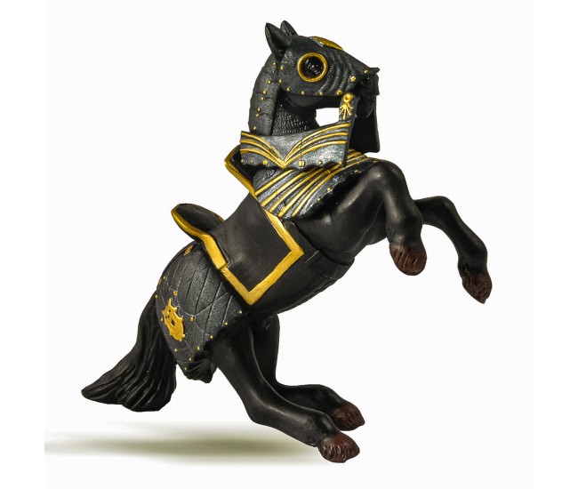 Papo figurina cal negru in armura Papo figurina cal negru in armura