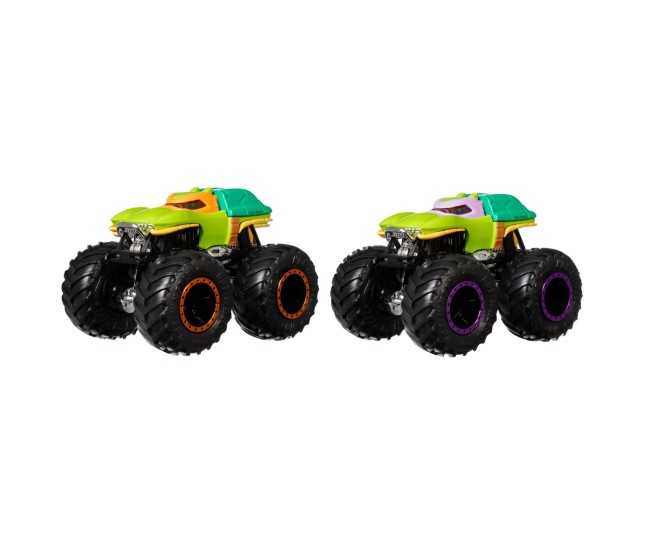 Monster truck set 2 masini scara 1 la 64 michelangelo si donatello Monster truck set 2 masini scara 1 la 64 michelangelo si donatello