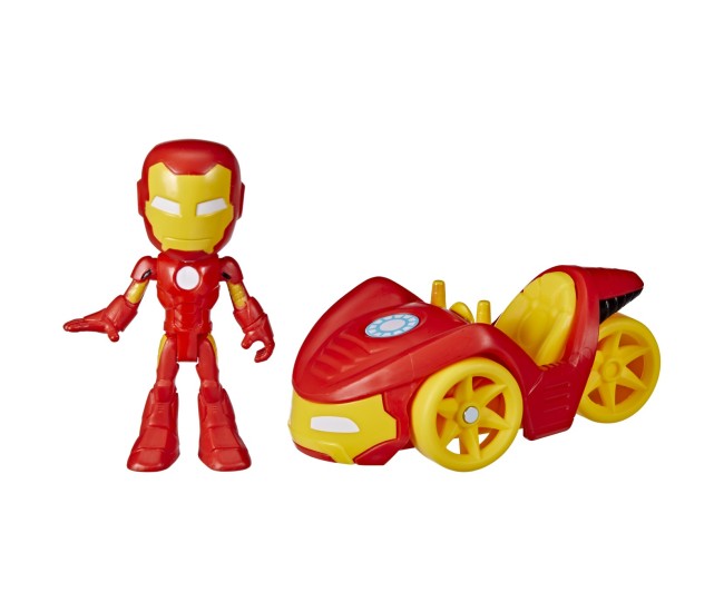 Spidey prietenii extraordinari set vehicul si figurina iron man Spidey prietenii extraordinari set vehicul si figurina iron man