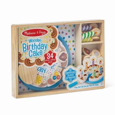 Melissa and doug set de joaca din lemn tort aniversar