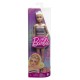 Papusa barbie fashionista blonda cu parul prin in coada si fusta roz Papusa barbie fashionista blonda cu parul prin in coada si fusta roz