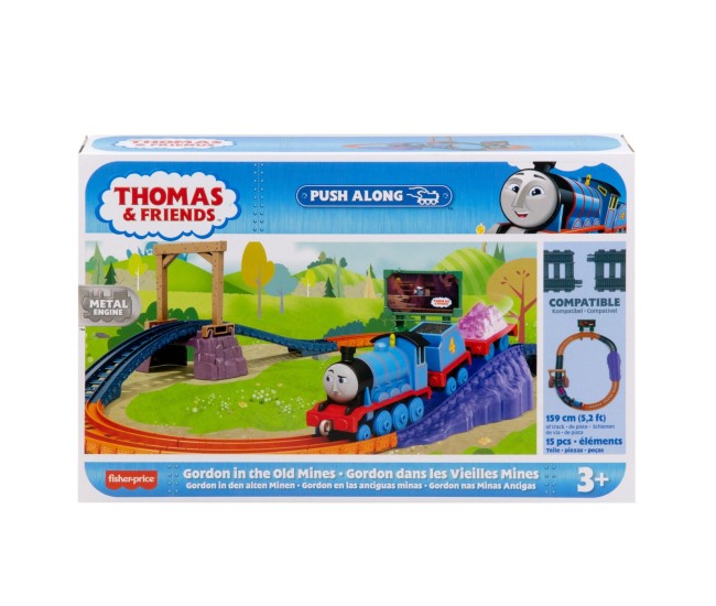 Thomas set de joaca cu locomotiva push along gordon si accesorii