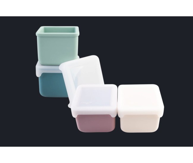 Set 2 recipiente silicon, melii, blue mint
