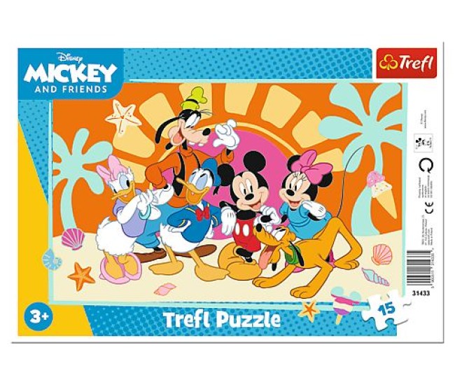 Puzzle trefl 15 cu cadru intrebari despre mickey mouse