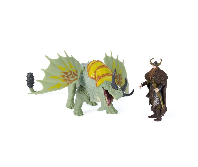 Cum sa iti dresezi dragonul incercarea flacarii set dragon rumblehorn si figurina stoick