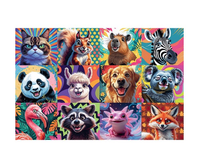 Puzzle trefl 300 portrete amuzante de animale Puzzle trefl 300 portrete amuzante de animale