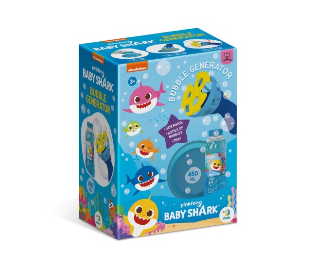 Baby shark set de baloane de sapun cu generator 450ml Baby shark set de baloane de sapun cu generator 450ml