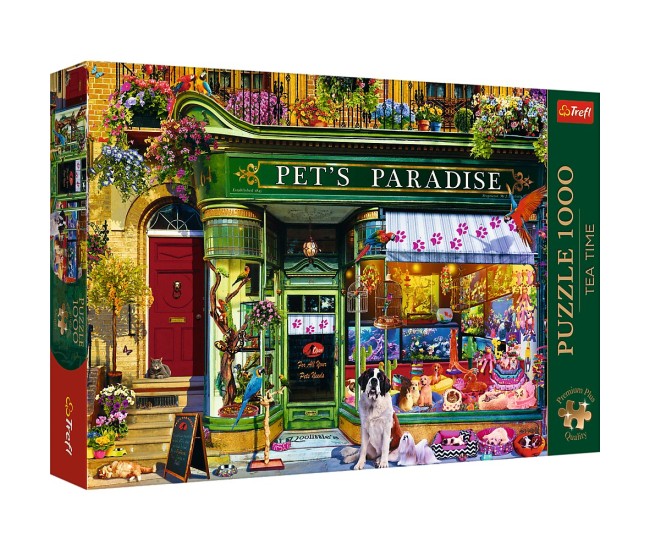 Puzzle trefl 1000 premium plus tea time paradisul animalelor Puzzle trefl 1000 premium plus tea time paradisul animalelor