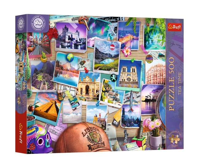 Puzzle trefl 500 premium plus tea time campionatul european amintiri de calatorie Puzzle trefl 500 premium plus tea time campionatul european amintiri de calatorie