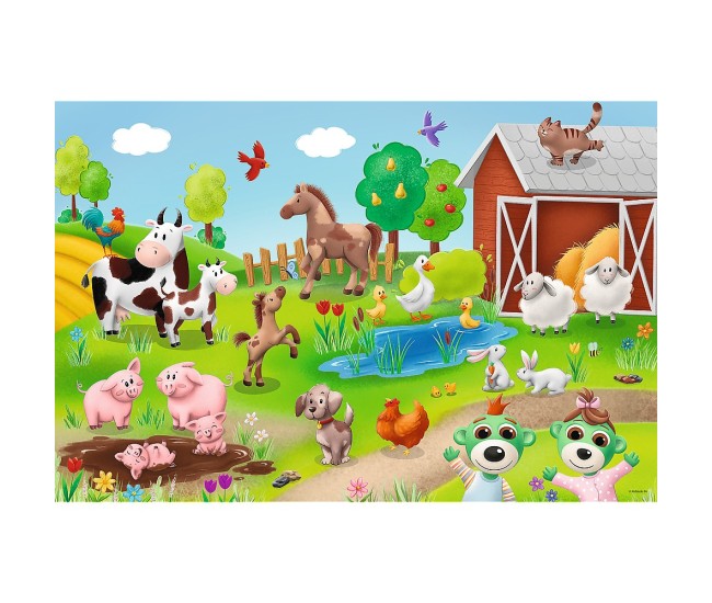 Puzzle trefl 24 maxi babies and the bear animale la ferma Puzzle trefl 24 maxi babies and the bear animale la ferma