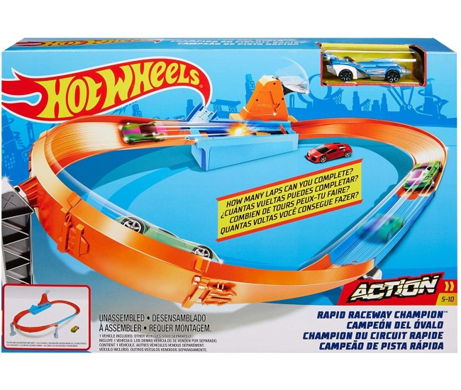 Hot wheels circuit rapid cu lansator si masinuta exclusiva Hot wheels circuit rapid cu lansator si masinuta exclusiva