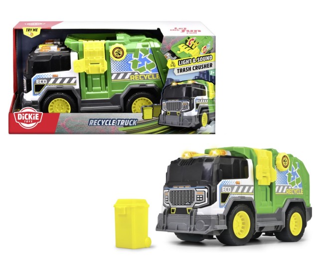 Dickie camion de reciclare cu lumini si sunete 30cm Dickie camion de reciclare cu lumini si sunete 30cm