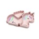 Farfurie compartimentata din silicon cu ventuza, melii, unicorn