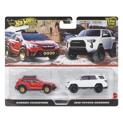 Hot wheels premium set 2 masinute metalice subaru crosstrek si toyota 4runner  2018 scara 1 la 64