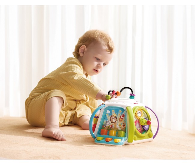 Cub interactiv montessori pentru invatare timpurie Cub interactiv montessori pentru invatare timpurie
