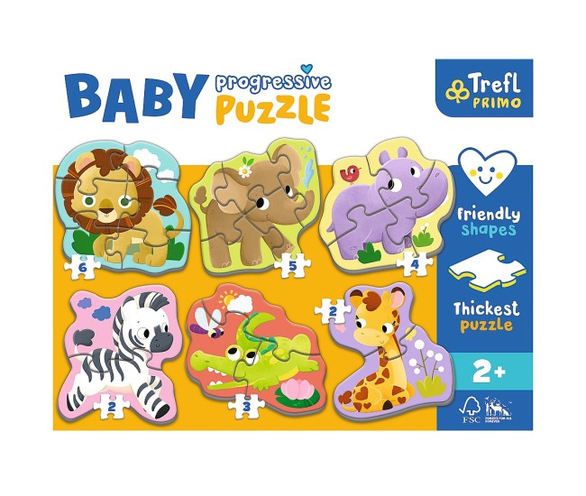 Puzzle trefl primo baby progressive safari Puzzle trefl primo baby progressive safari