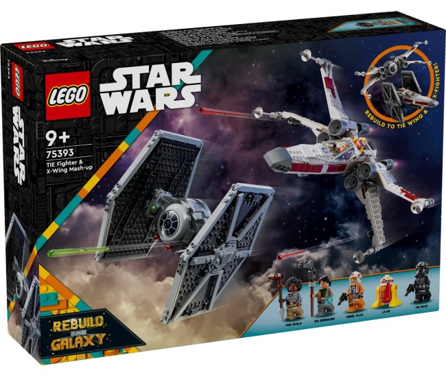 Lego star wars hibrid tie fighter si x-wing 75393
