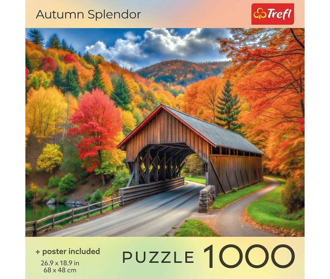 Puzzle trefl 1000 colectia sua splendoarea toamnei poster inclus Puzzle trefl 1000 colectia sua splendoarea toamnei poster inclus