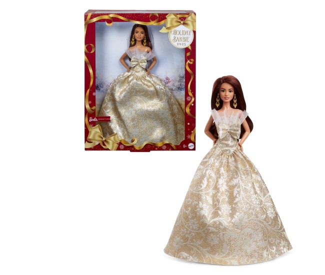 Barbie signature papusa barbie bruneta de sarbatori 2025