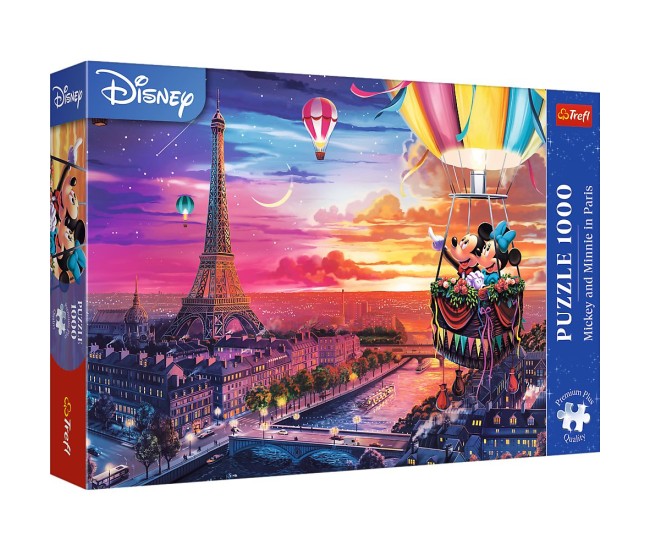 Puzzle trefl 1000 premium plus disney mickey si minnie in paris Puzzle trefl 1000 premium plus disney mickey si minnie in paris