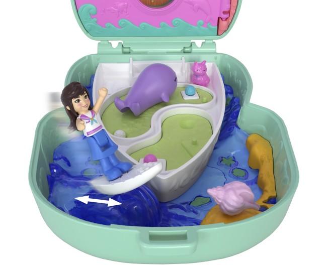 Polly pocket set gentuta animalut pisicuta marinar cu accesorii Polly pocket set gentuta animalut pisicuta marinar cu accesorii