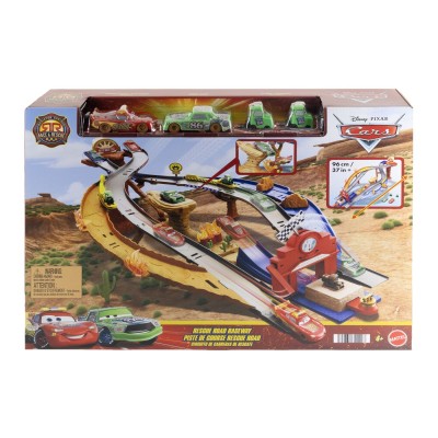 Cars race and rescue set de joaca curcuit de salvare si 3 masinute metalice Cars race and rescue set de joaca curcuit de salvare si 3 masinute metalice