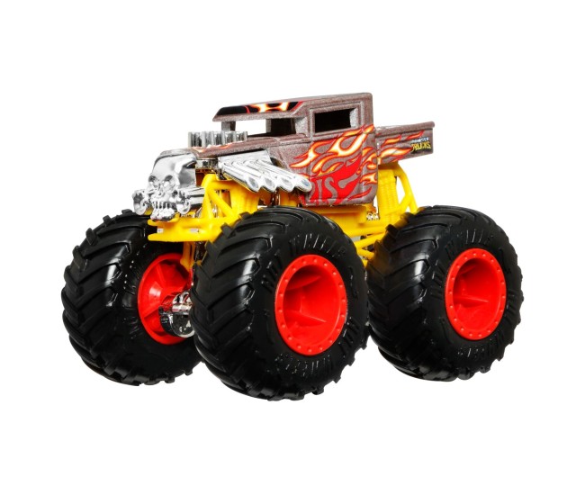 Hot wheels monster truck camion bone shaker cu culori schimbatoare scara 1:64 Hot wheels monster truck camion bone shaker cu culori schimbatoare scara 1:64
