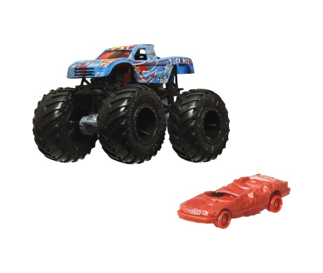 Hot wheels monster truck si masinuta metalica race ace Hot wheels monster truck si masinuta metalica race ace