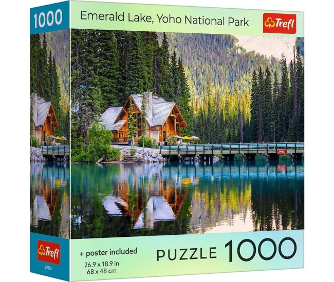Puzzle trefl 1000 colectia sua lacul emerald parcul national yoho poster inclus Puzzle trefl 1000 colectia sua lacul emerald parcul national yoho poster inclus
