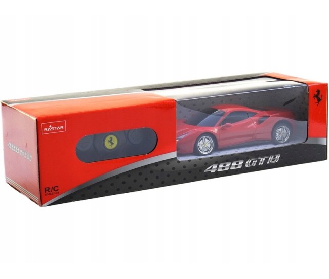 Masina cu telecomanda ferrari 488 gtb rosu scara 1 la 24 Masina cu telecomanda ferrari 488 gtb rosu scara 1 la 24