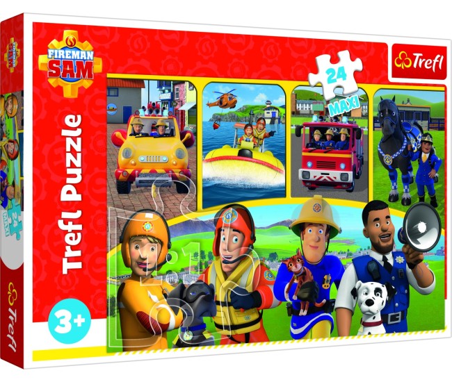 Puzzle trefl 24 maxi pompierul sam Puzzle trefl 24 maxi pompierul sam