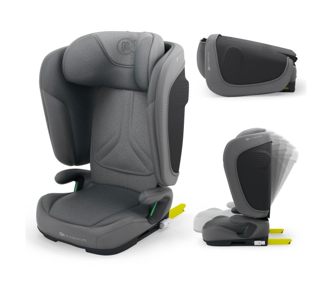 Scaun auto kinderkraft unity2 100-150 cm, grey Scaun auto kinderkraft unity2 100-150 cm, grey
