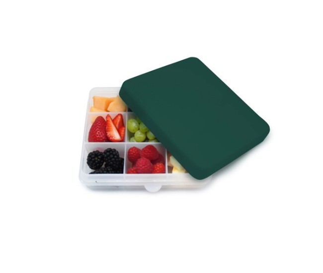 Cutie snack 9 compartimente, melii, pine green