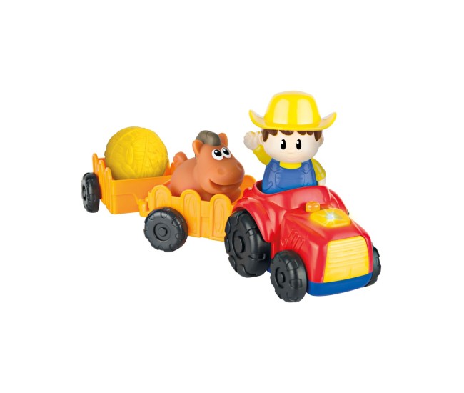 Winfun tractoras cu remorca si figurina fermier