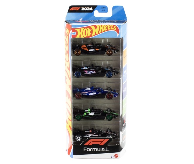 Hot wheels set 5 masinute metalice formula 1 2024 Hot wheels set 5 masinute metalice formula 1 2024