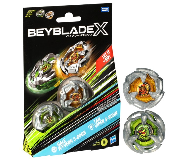 Beyblade x pachet duo tail viper 3-80hn si gale wyvern 5-80gb Beyblade x pachet duo tail viper 3-80hn si gale wyvern 5-80gb