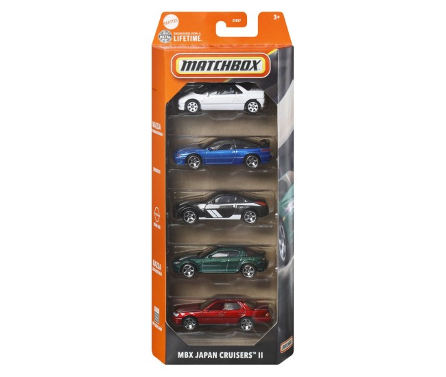 Matchbox set 5 masinute metalice mbx japan cruisers ii scara 1:64